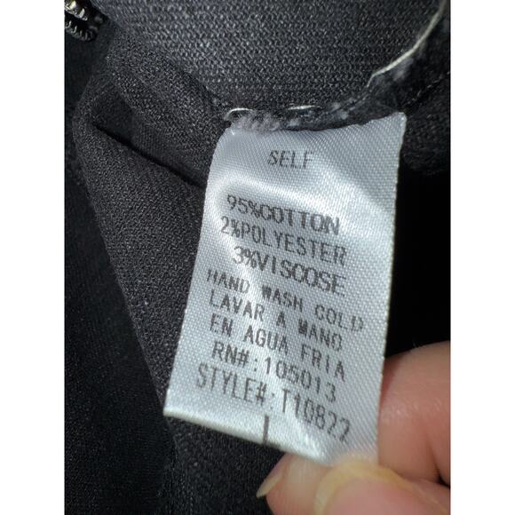 Savanna Jane rhinestone fringe crop front denim jacket black large western NWT - Picture 12 of 12